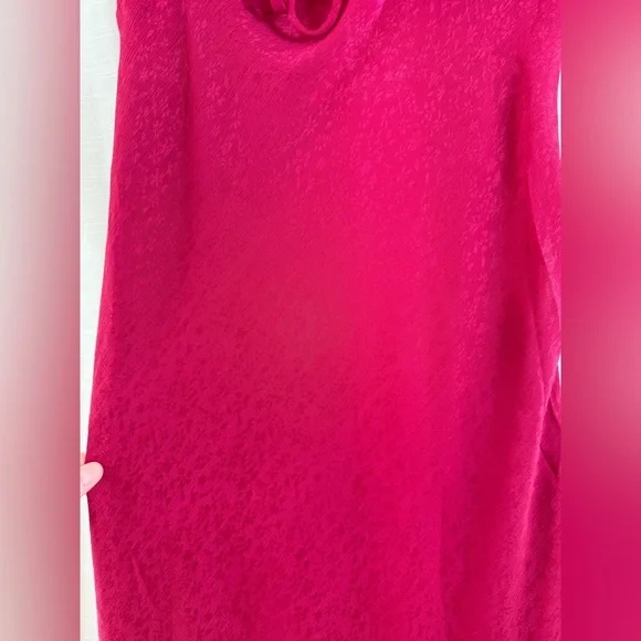 Loucia Pink Ruffle Midi Dress | Romantic Date Night, Cocktail Holiday NWT Size M - Picture 11 of 12